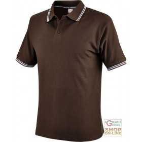 POLO SHIRT 100% CARDED COTTON GR 190 BROWN COLOR SIZE S XXL