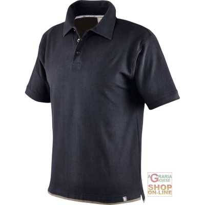 POLO SHIRT 100% CARDED COTTON GR 190 COLOR BLACK TAUPE SIZE S