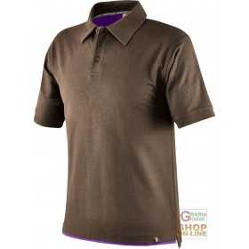 POLO SHIRT 100% CARDED COTTON GR 190 COLOR TAUPE VIOLET SIZE S