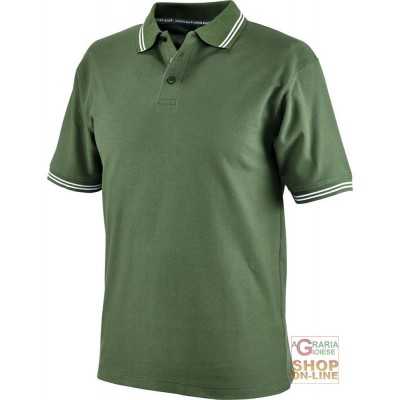 POLO SHIRT 100% COTTON CARDED GR 190 GREEN COLOR TG S XXL