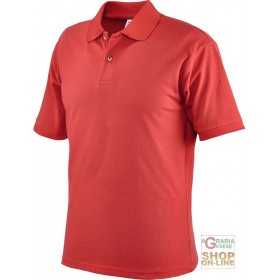 POLO SHIRT 100% COMBED COTTON GR 190 CA COLOR RED TG M XXL