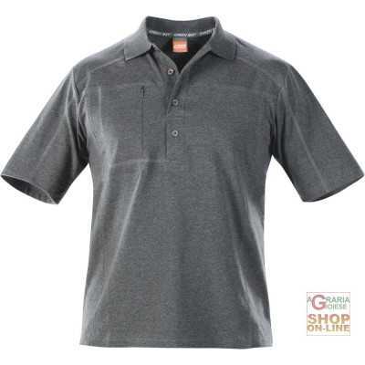 POLO SHIRT 95% COTTON 5% SPANDEX SHORT SLEEVE DARK GRAY COLOR