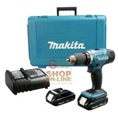 MAKITA HP457DWE DRILL SCREWDRIVER WITH PERCUSSION 2 BATTERIES