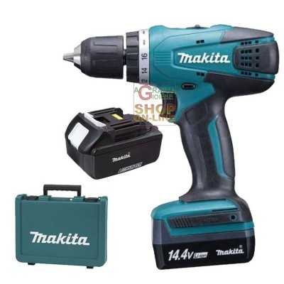 MAKITA DRILL WITH 2 14 VOLT LITHIUM BATTERIES DF347DWE WITH CASE