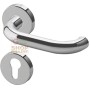 L151 SATIN STAINLESS STEEL HANDLE WITH ROUND ROSETTE AND NOZZLES