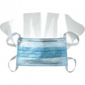 HYGIENIC HOSPITAL MASK IN LIGHT BLUE NON-WOVEN FABRIC