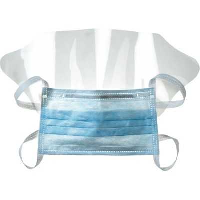 HYGIENIC HOSPITAL MASK IN LIGHT BLUE NON-WOVEN FABRIC