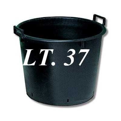 BLACK TUB FOR PLANTS WITH HOLES 45X37 LT. 37