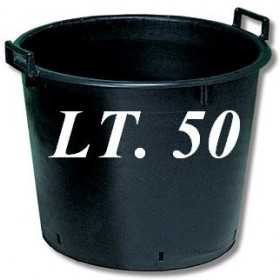 BLACK TUB FOR PLANTS WITH HOLES 50X41 LT. 50 HIGH