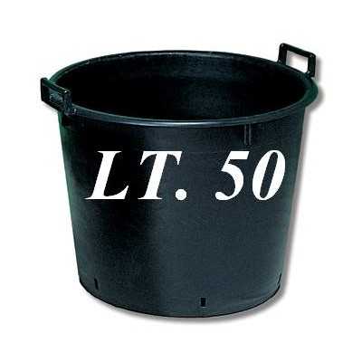 BLACK TUB FOR PLANTS WITH HOLES 50X41 LT. 50 HIGH