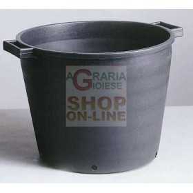 BLACK TUB FOR PLANTS WITH HOLES 60X48 LT. 90 LOW
