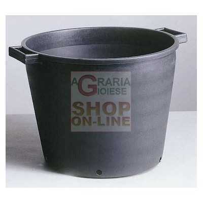 BLACK TUB FOR PLANTS WITH HOLES 60X48 LT. 90 LOW