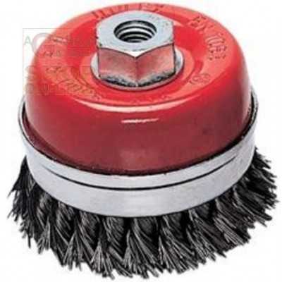 MAURER CUP BRUSH TWISTED STEEL WIRE DIAM. 75 X 27 MM.