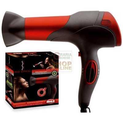 MAX HAIRDRYER RED APPEAL IONIC 2000 W