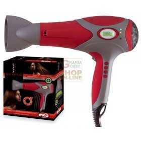 MAX HAIR DRYER RED APPEAL DIG.ION 2000W