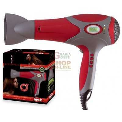 MAX HAIR DRYER RED APPEAL DIG.ION 2000W