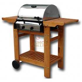 MAX GAS BARBECUE WITH STAINLESS STEEL LID 117X56X92