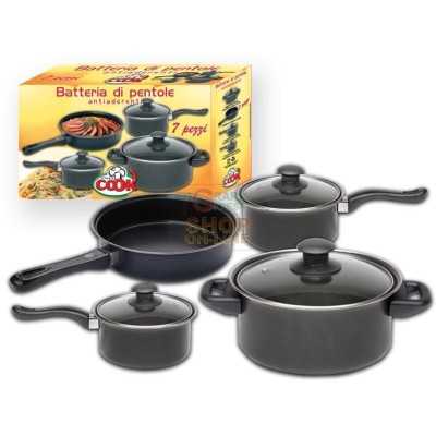 MAX BATTERIA 7 PEZZI ANTIADERENTE COOK 