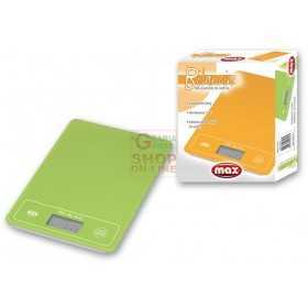 MAX BILANCIA CUCINA VETRO DUAL COLOR 2KG 