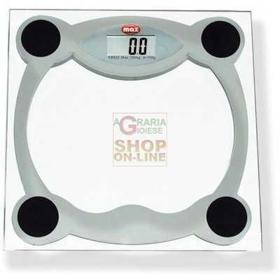 MAX BILANCIA P/PERSONA ELET.150 KG CRISTAL 