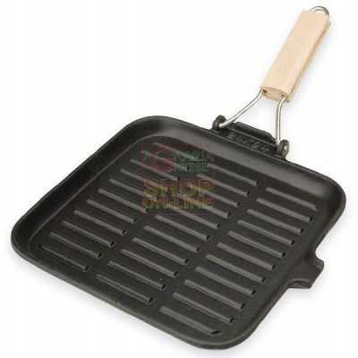 MAX BISTECCHIERA 24X24 GHISA M/LEGNO COOK 