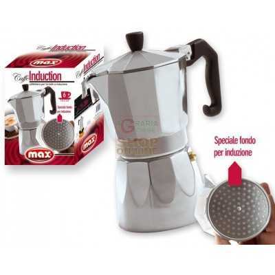 MAX COFFEE MAKER 6 CUPS ALUMINUM INDUCTION