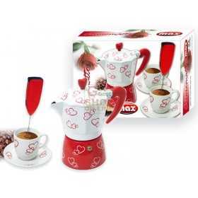 MAX COFFEE MAKER HEARTS 2 CUPS + WHISKER