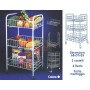 MAX TROLLEY WITH WHEELS 3 BASKETS WHITE