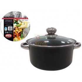 MAX CASSERUOLA 24CM ANTIAD. C/COP 2M/INOX 