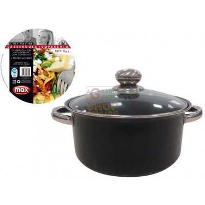 MAX CASSERUOLA 24CM ANTIAD. C/COP 2M/INOX 
