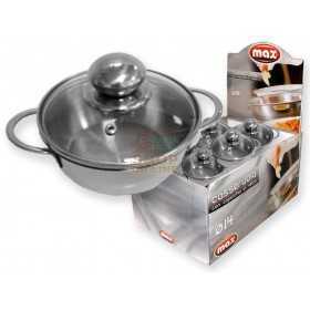 MAX CASSERUOLA INOX 14 CM C/COP.IN DISPLAY 