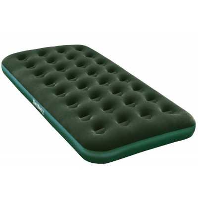 Bestway 67447 Green flocculated single inflatable mattress for