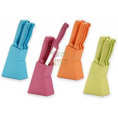MAX STOCK STEAK KNIVES 7PZ 4 COL.ASS