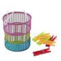 MAX BASKET WITH 10 PLASTIC CLOTHES FOR LAUNDRY