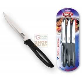 MAX SATIN STEAK KNIVES 6PCS / BLISTER