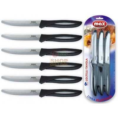 MAX COLTELLI TAVOLA SATINATI 6PZ/BLISTER 