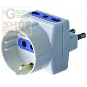 TRIPLE 10A ADAPTER WITH SCHUKO