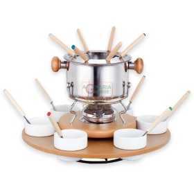 MAX FONDUE 22 PCS WOOD BASE