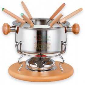 MAX FONDUE 9 PCS WOOD BASE