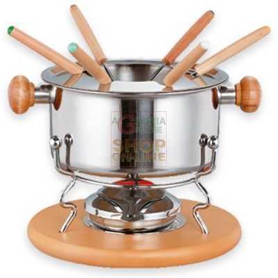 MAX FONDUE 9 PZ BASE LEGNO 