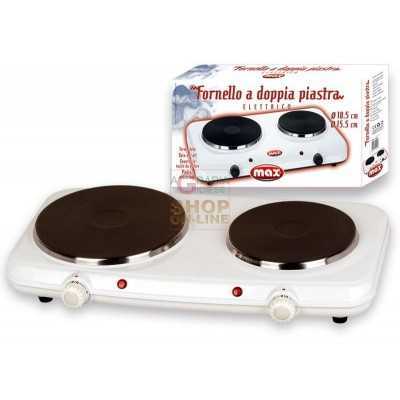 MAX FORNELLO ELETTRICO 2 PIASTRE 