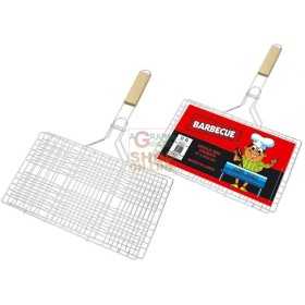 MAX GRIGLIA BBQ 21X34.5CM MANICO LEGNO 