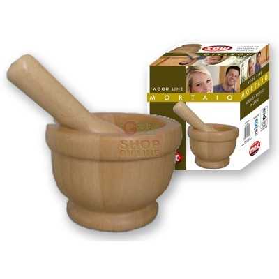 MAX MORTAR AND WOODEN PESTLE