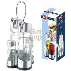 MAX 4 PCS OIL JUG STEEL GLASS RESTAURANT