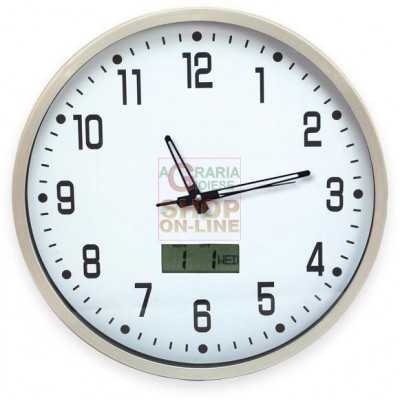 MAX WALL CLOCK WITH LCD DIAMETER 35CM
