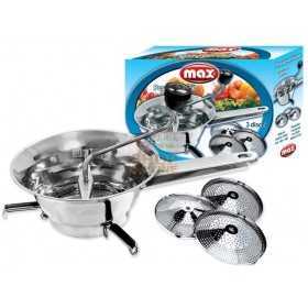 MAX STAINLESS STEEL GRINDER WITH 3 DISCS DIAMETER CM. 24