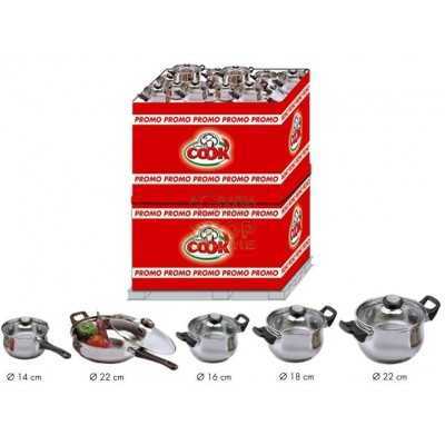 MAX STAINLESS STEEL POT ASS. 20 PCS + 20 LIDS