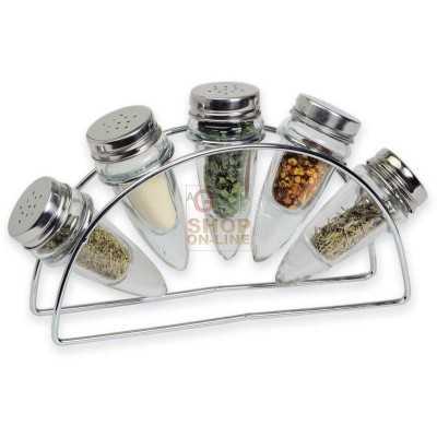 MAX 5 PCS GLASS SPICE HOLDER
