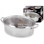 MAX OVAL ROASTER 36X26 H.9CM GLASS COVER BOMB