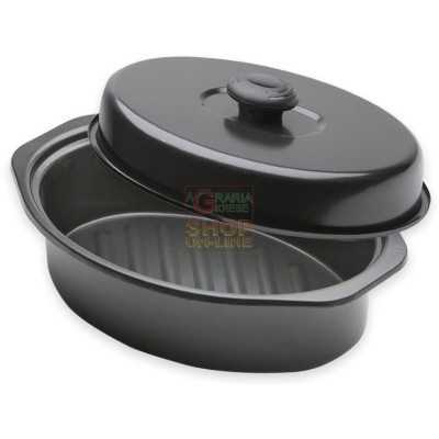 MAX ROSTIERA OVALE CON COPERCHIO 35 CM 